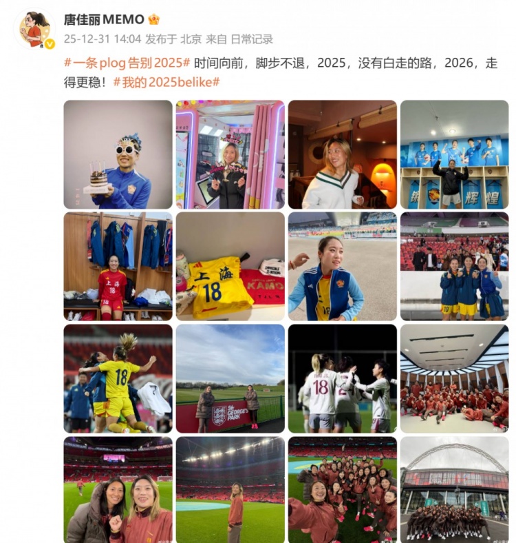 开云体育官网开云-唐佳丽晒图总结2025：没有白走的路，2026走得更稳