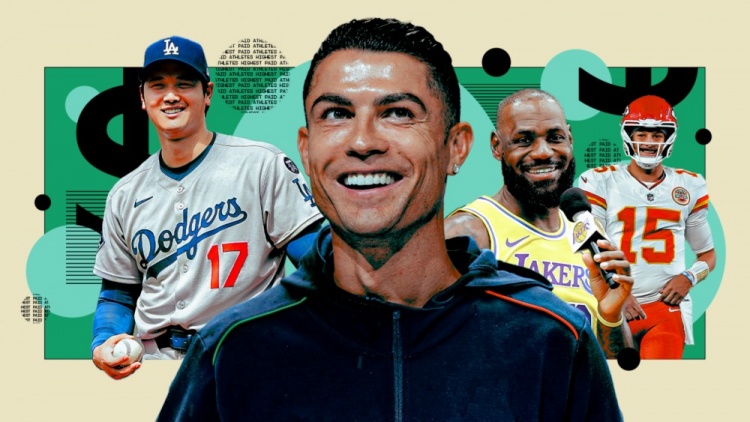 2025收入最高运动员：C罗2.6亿刀居首，梅西1.3亿第3，本泽马第6